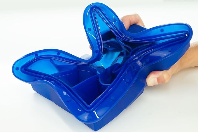 Lurch 240765 Ice Former Arctic Cube 5 cm Blue Ice Cube Tray for 12 Ice Cubes with Transparent Lid Blue