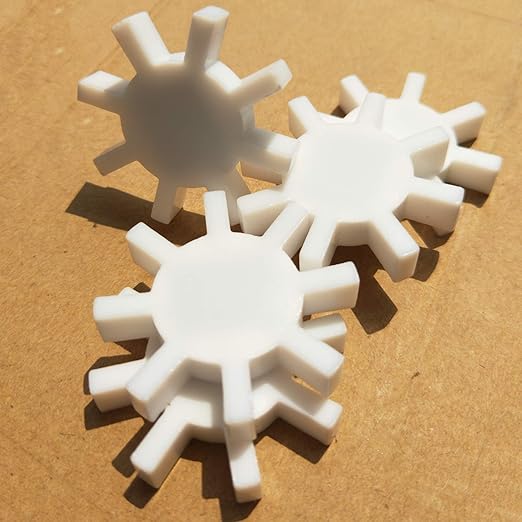 (Set of 3) Magnetic Stirrer Stir Bar PTFE Magnetic Mixer Stir Bars Gear Shape