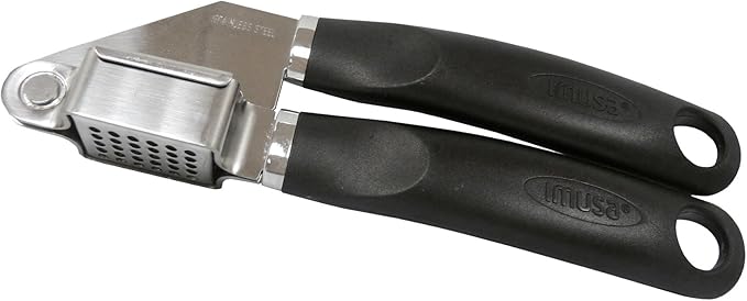 IMUSA USA IMU-7117W Chef Garlic Press, Black