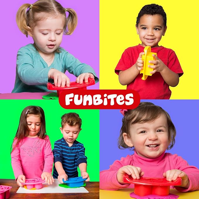 FUNBITES Crustless Sandwich Cutter for Kids Lunch (2-piece set), Uncrustable Sandwich Cutter, Bite-Size Food Cutter for Toddlers, Bento Box Accessories, BPA-FREE Dishwasher Safe, Blue Triangles 1pk