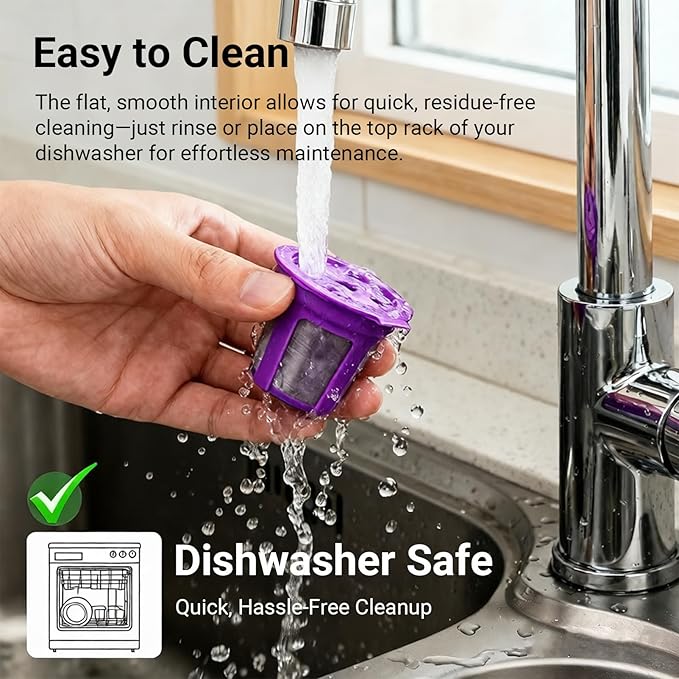 Reusable K Cups for Keurig Supreme/Plus/K-Slim/K-Duo, Refillable Coffee Pods Filter Fits K-Classic/K Elite/K-Compact/K-Mini, Both MultiStream & SingleStream All 1.0 & 2.0 Coffee Maker, 4 Pack