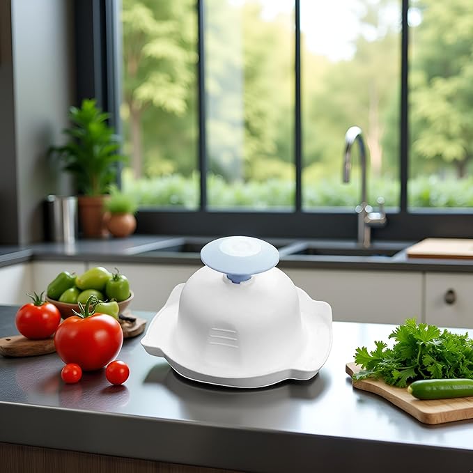 Blue Food Safety Holder for Mandolin Slicer or Grater,Finger Anti-Cut Protectors for Vegetable,Peelers and, Food Cutter Finger Guard for Mandoline Slicer Grater Cutting