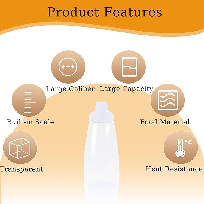Pancake Batter Dispenser, Pancake Mix Dispenser with Whisk Ball and Stand Base, Pancake Batter Mixer for Pancakes, Crepes, Waffle, Muffins, Qatayef, Cupcakes, and more (2pcs)