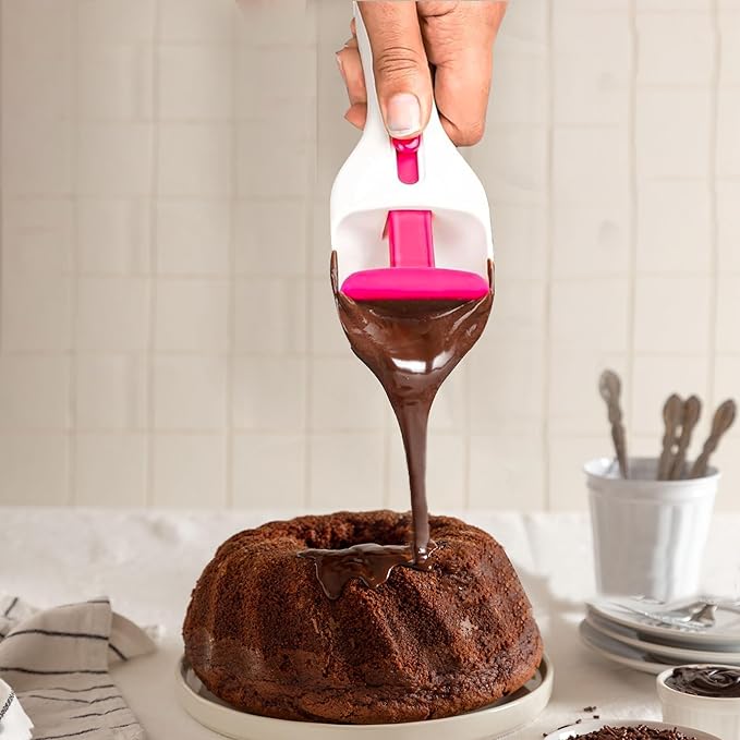 2Pcs Cupcake Scoop Batter Dispenser – One-Touch Sliding Button Dispenses Baking Tool for Muffins, Cakes, Pastry Spatula DIY Home Kitchen Scoopers Distribution Spoon, BPA Free & Dishwasher Safe