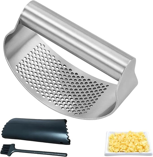 3pc Garlic Rocker, Garlic Press Rocker Set, Easy-to-Use Garlic Mincer for Cooking, Ideal for Small Hands and Weak Grip, Dishwasher Safe Kitchen Gadget