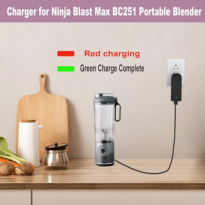 Charger for Ninja Blast Max Portable Blender Compatible with Ninja Blast Max BC251 Portable Blender Power Adapter Cord