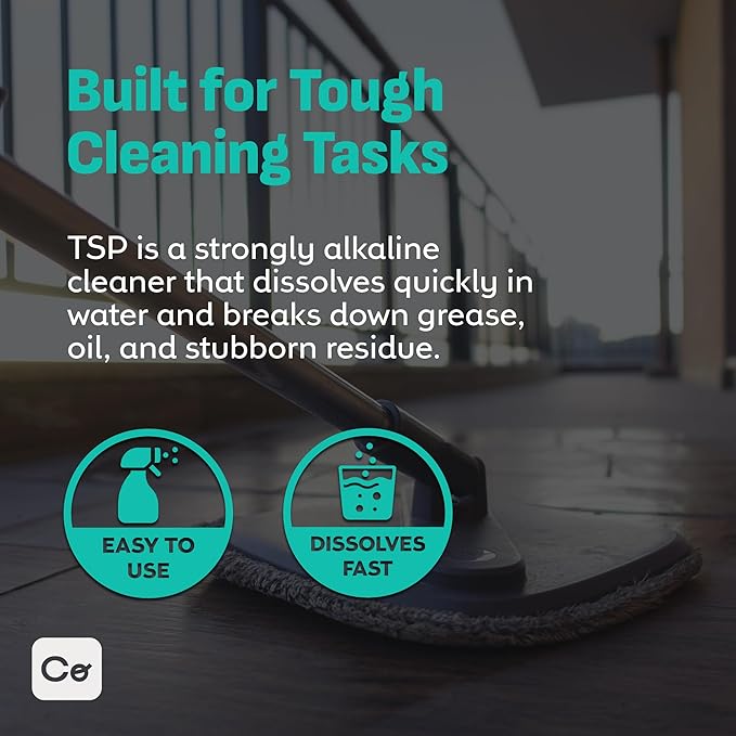 Trisodium Phosphate - TSP Cleaner (1 LB) Heavy-Duty Cleaner & Degreaser for Walls, Floors & Outdoor Surfaces | Removes Grease, Dirt & Stains | Ideal for Home & Industrial Use