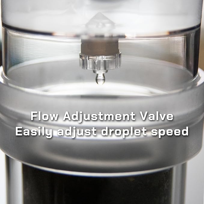 Iced Coffee Cold Brew Drip Maker, 300ml/10oz Cold Brew Coffee Maker with 2 Filter Ice Coffee Machine for Home