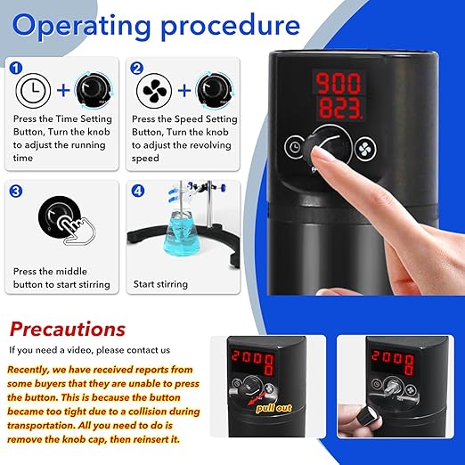 Electric Overhead Stirrer Max.40L 160W 100-2000RPM 10000mPa.s LCD Digital Lab Mixer Time and Speed Adjustable Equipped with Three Different Types of Mixing rods for Various uses