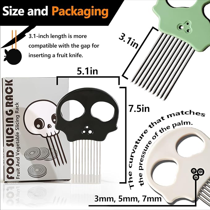 Stainless Steel Onion Cutter & Egg Slicer – Multi-Function Vegetable Cutter and Herb Stripper for Avocados, Tomatoes, and Potatoes (Obsidian)