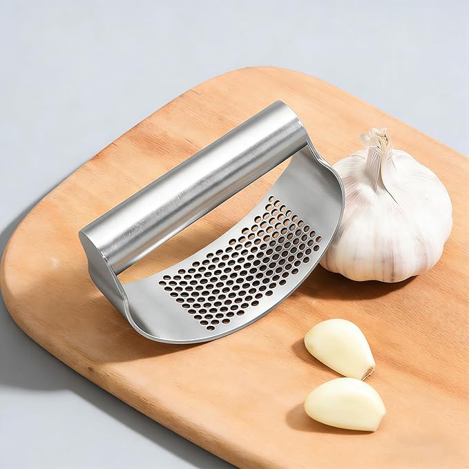 Garlic Press Rocker Stainless Steel, Kitchen Mincer Tool