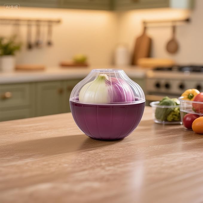 Onion Storage, Avocado Saver Keeper, Reusable Tomato Lemon Holder Storage Container (Onion Saver)