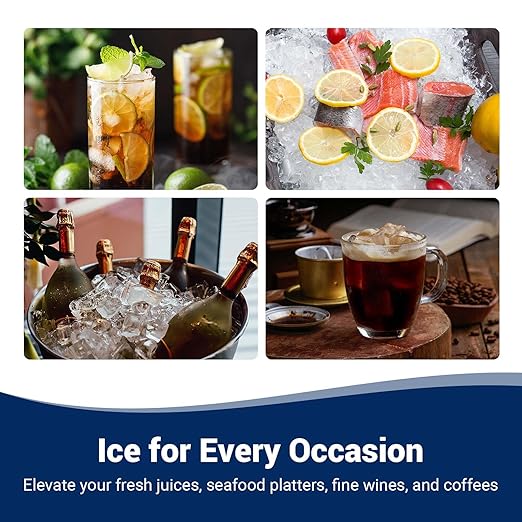 Nugget Ice Maker Countertop, 40lbs/Day Stainless Steel Small Soft Chewable Pebble Ice Machine, Pellet Ice Crunchy Nuggets, Quiet Mini Chewy Ice Maker Self Cleaning for Home Kitchen Office
