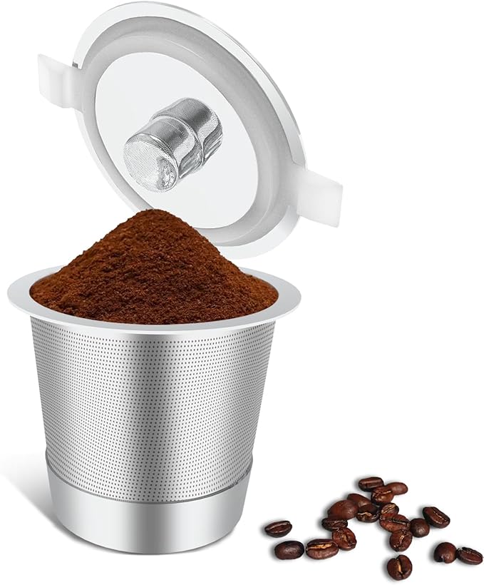Haetyly Reusable K Cups Campatible with Keurig 1.0 Coffee Maker,Stainless Steel Reusable Coffee Pods with Heat Resistant Handles Innovative Design (1Pack)