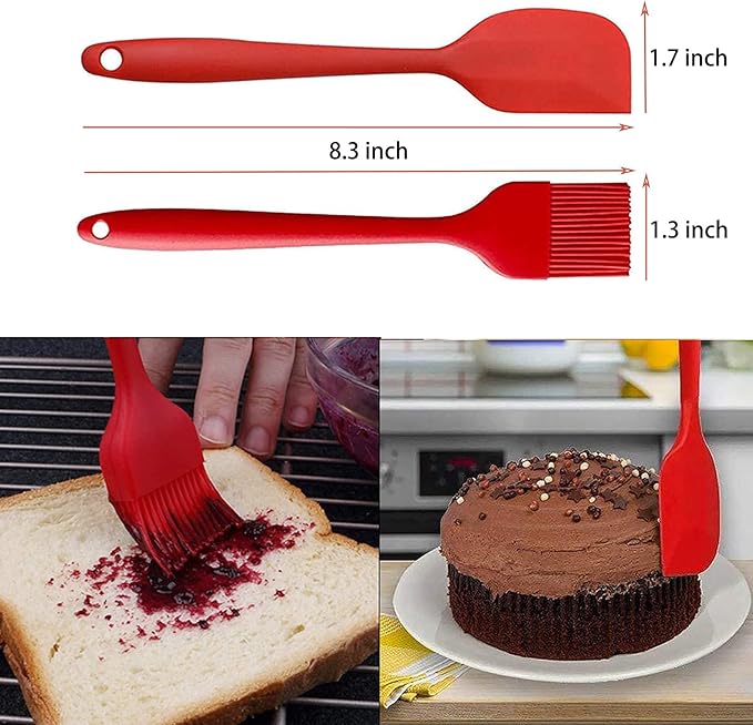 4 Cup Pancake Cupcake Batter Dispense, 900mL Pancake Dispenser For Batter With Measuring Label Squeeze Handle Bracket and Silicone food brush for Cupcakes Crepes, Cake or Any Baked Goods