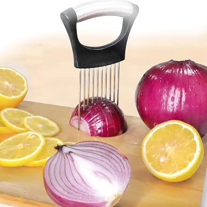 Onion holder for slicing,lemon cutter,tomato slicers for home use,Kitchen Chopper Slicing Assistant Tool