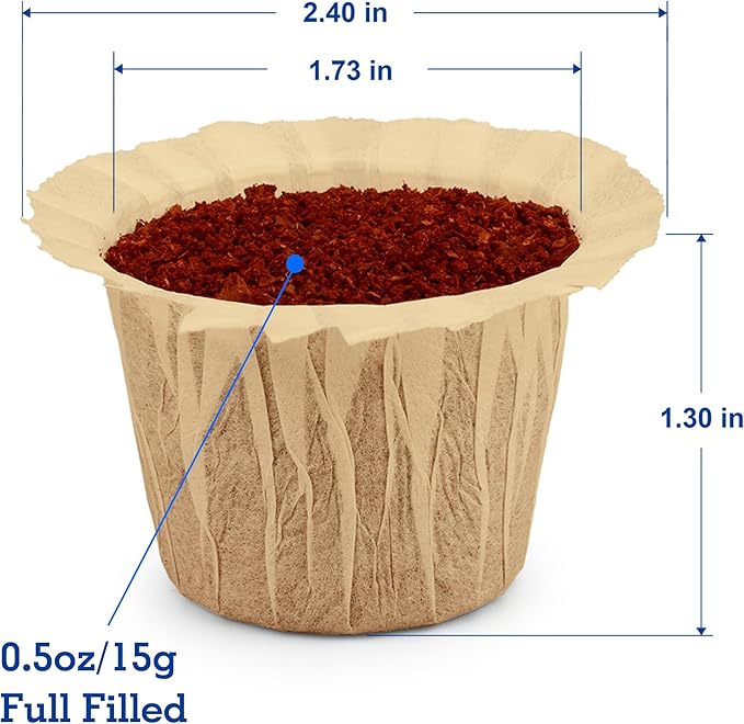 Haetyly 2 Pack Reusable K Cups with 100 Count Natural Paper Filters,Compatible with Keurig Single Serve 1.0 and 2.0, Fits All Reusable K Cup Coffee Pods