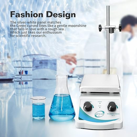 SH-2 Hot Plate Magnetic Stirrer Mixer Dual Control with 1 inch Stir Bar (New Style)