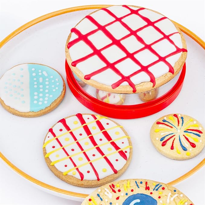 Nifogo Round Circle Cookie Cutter 5 Pcs, Biscuit Cutters, Stainless Steel Sandwich Cutter, 5 Different Sizes for Baking Donut English Muffin Scones