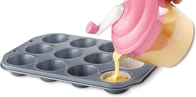 Bakelicious Cupcaker Batter Bowl And Mixer, Pink
