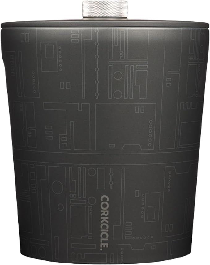 Corkcicle Insulated Ice Bucket with Lid - Stainless Steel - 100 oz - Star Wars Death Star