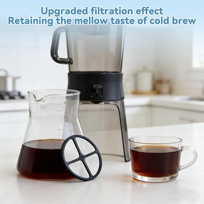 2 PCS Reusable Coffee Filters Compatible with OXO Cold Brew Coffee Maker & Good Grips 32 Ounce Cold Brew Coffee Maker, Coffee Fine Mesh Strainer for OXO Coffee Maker