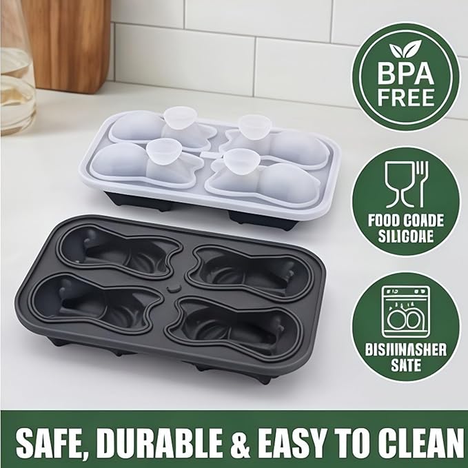 2026 New 3D Cat Ice Cube Mold: Bulldog Whiskey Ice Cube Mold Tray Set Molds Small For Freezer Mini Cat Shaped Silicone Tiny Block Shaved Plunge Cooler Cute Cocktails With Lid Fancy (French Bulldog)