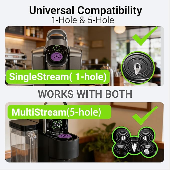 Reusable K Cups for Keurig Supreme/Plus/K-Slim/K-Duo, Refillable Coffee Pods Filter Fits K-Classic/K Elite/K-Compact/K-Mini, Both MultiStream & SingleStream All 1.0 & 2.0 Coffee Maker, 4 Pack