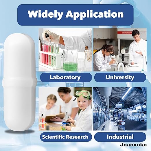 Magnetic Stir Bars,40 Pcs PTFE Magnetic Stirrer Mixer Stir Bar, 20 mm/ 0.8 Inch White Laboratory Stirrer Mixer Bar (40)