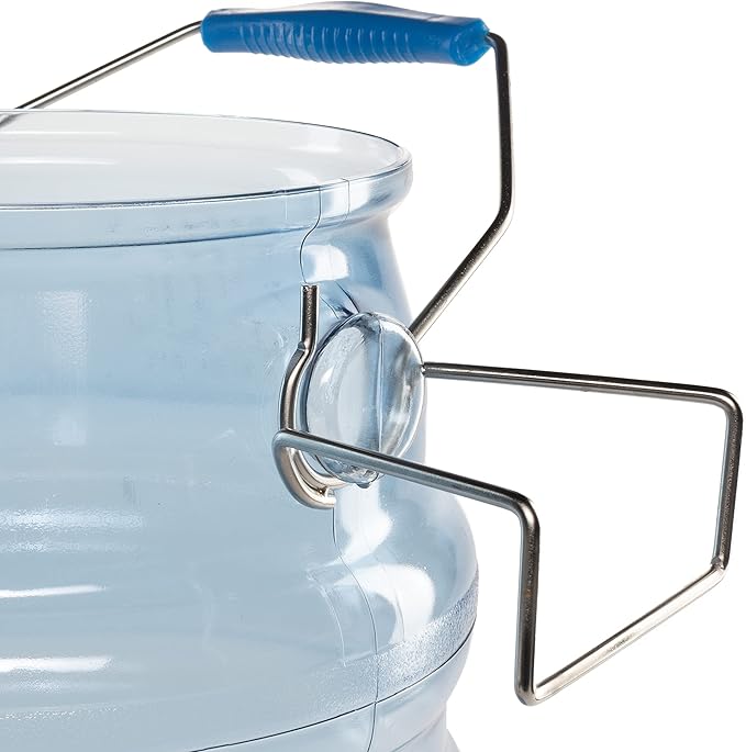 San Jamar Saf-T-Ice Ice Tote with Ice Machine Hanger for Bars, Restaurants, Kitchens, And Fast Food, Polycarbonate, 6 Gallons, Blue, (Pack of 2)