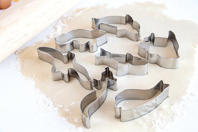 Fox Run 3655 Marine Life Cookie Cutter Set, Stainless Steel, 7-Piece