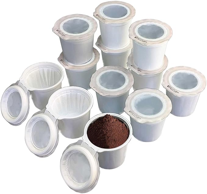 240 iFillCup Fillable K Cups - Ultrafine Filter for Sediment-Free Brew, Universal K Cup Brewer Compatibility, DeepBrew Filter Holds 50% More Coffee for Insanely Rich Brews (White)