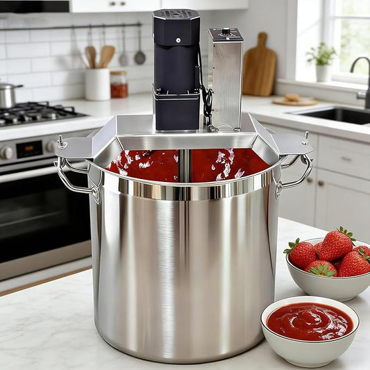 Commercial Automatic Food Mixer with 4-Blade Stirring Scraper - Speed Adjustable Automatic Pot Stirrer, for Making Jam, Sauce, Filling 140L