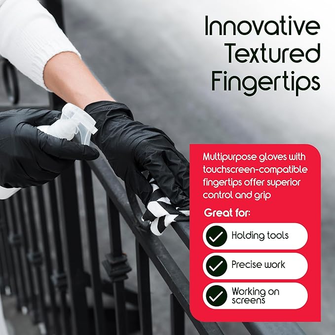 Inspire Nitrile-Vinyl Blend Exam Gloves - Disposable, Latex Free, Multipurpose Nitrile Gloves for Cooking Food Prep & Cleaning (Case Of 1000, Large)