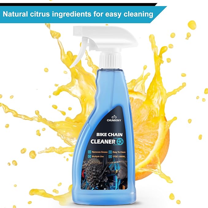 Bike Chain Degreaser, 17 fl oz Bike Degreaser Spray Non-foaming Design for MTB/Gravel/Road/Mountain Bikes