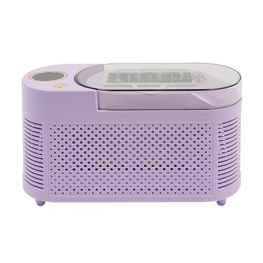 Fast Ice-Making Mini Countertop Ice Maker Portable Compact Design Low Noise Operation for Home Kitchen Office Car Travel RV Enthusiasts (Purple)