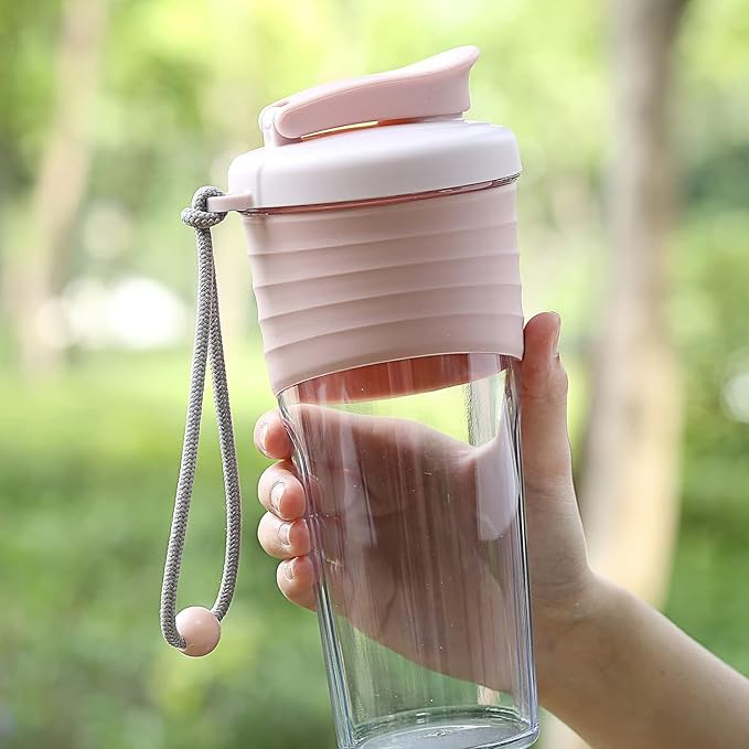Shaker Bottle for Protein Mixes，24 oz，Protein Shaker Bottles with Whisk Ball, Mixer Bottle, Protein Bottle,Portable Pre Workout Whey Protein Drink Shaker Cup，Pink