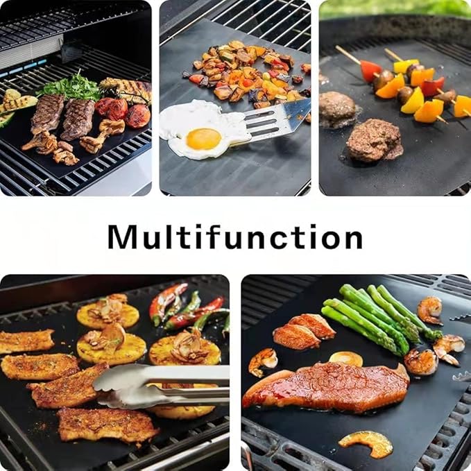 Oven Liners for Bottom of Oven Compatible with Breville BOV900BSS the Smart Oven Air Fryer Pro, Square Air Fryer Liners Reusable Baking Mat, 4 PCS Teflon Sheets for Breville Accessories