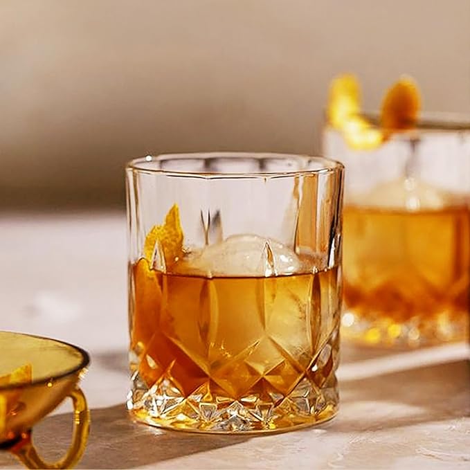Whiskey Glasses - Premium Set of 24 Elegant and Clear Tumbler Glasses for Whisky, Scotch, and Bourbon - Barware Glassware