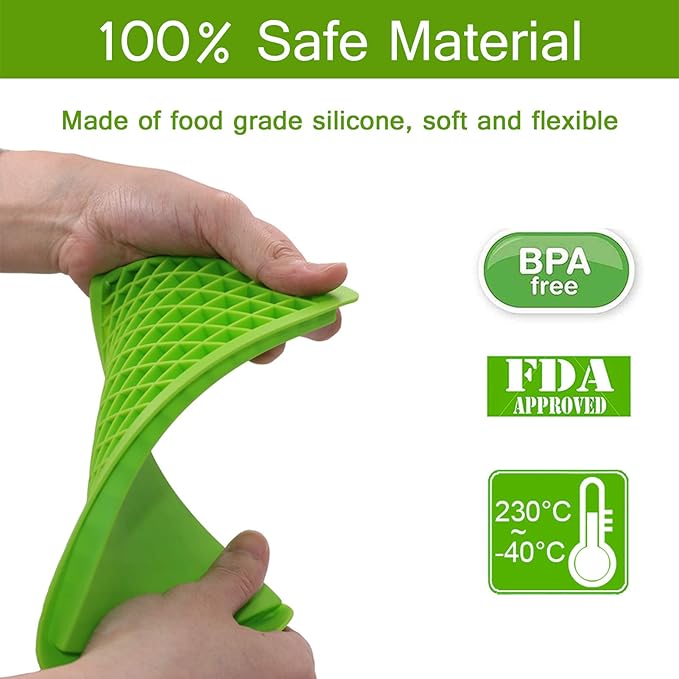 Silicone Mini Ice Cube Trays 2 Pack, 160 Small Ice Cube Molds Easy Release Crushed Ice Cube for Chilling Whiskey Cocktail, BPA Free Flexible Stackable and Durable Soft Mold Storage Containers (Green)