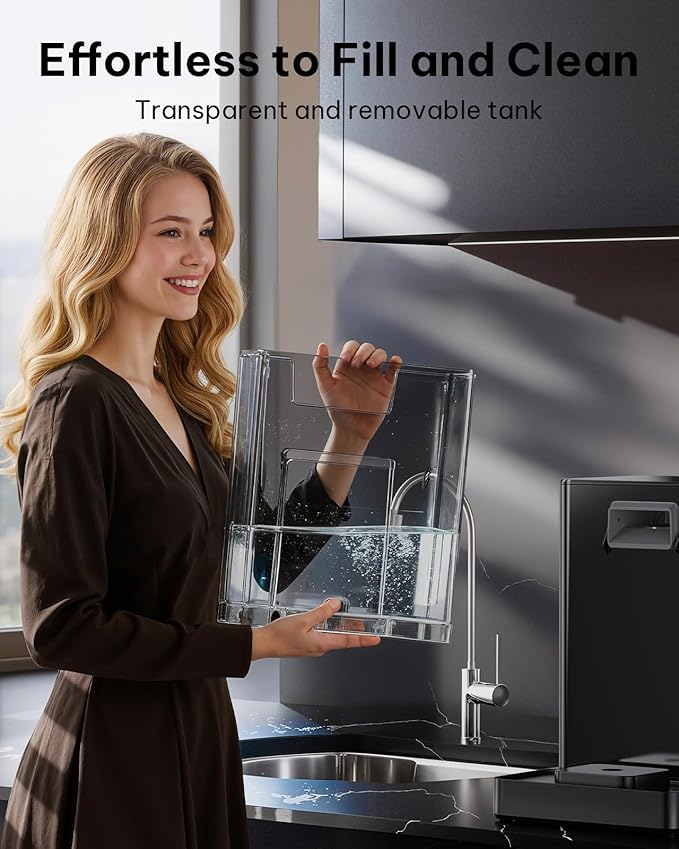 Silonn Nugget Ice Maker Countertop with 3L Detachable Water Tank, 40 lbs/24H Soft Chewable Ice, Self Cleaning Ice Machine with Timer Function, Pebble Ice Maker for Kitchen, Party and Office