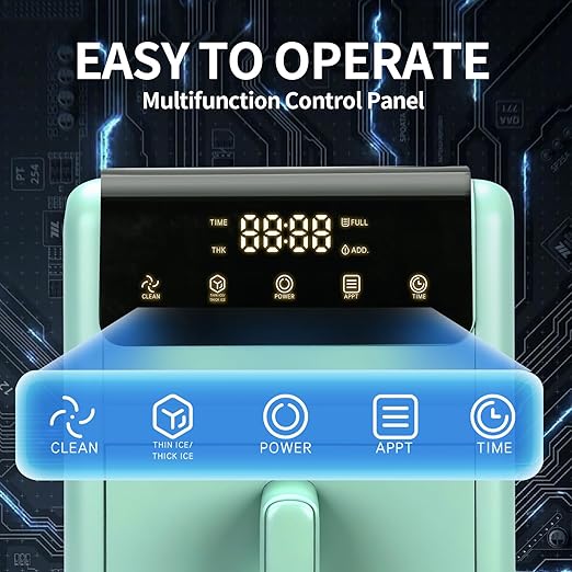 Countertop Ice Maker, 50lbs per 24H Self-Cleaning Portable Ice Machine, 24 Clear Cube Ice Cubes in 10-15 Mins, 3 Modes (Soft/Normal/Hard) & Timer Function, Compact for Home/Kitchen/Party