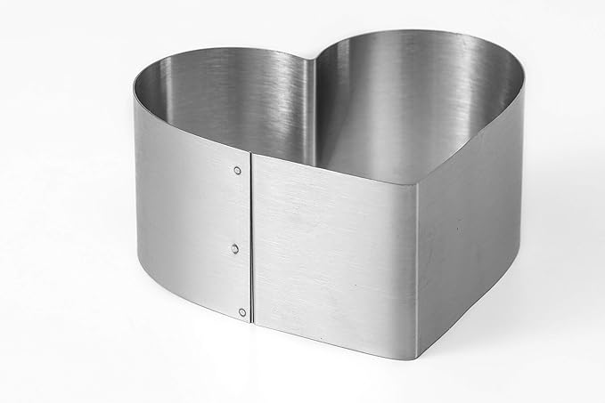 Large Heart Cookie Cutter Set-4/6/8 Inch Heart Cake Mold Ring Pancake Mold Valentine Day Gift Stainless Steel