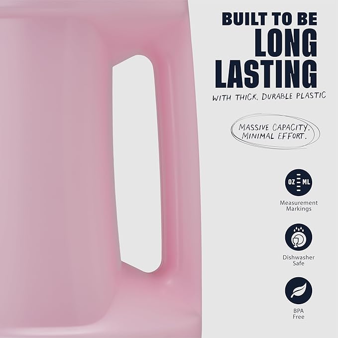 BlenderBottle Hydration Koda V1.5, Half Gallon Water Bottle, 74-Oz, Full-Color Pink