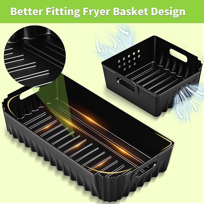 Silicone Air Fryer Liners for Ninja SP101 SP151 Air Fryer Oven, 3 Pcs Silicone Oven Liners Air Fryer Accessories for Ninja Digital Air Fry Countertop Oven SP101 SP151 SP351 SP201 SP301