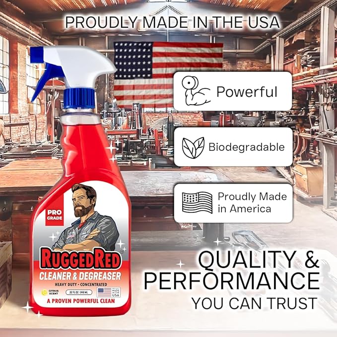 Industrial-Strength Cleaner & Degreaser – Heavy-Duty Kitchen Degreaser Spray for Chefs & Catering, USA-Made, Citrus Scent, 32oz (2 Bottles)