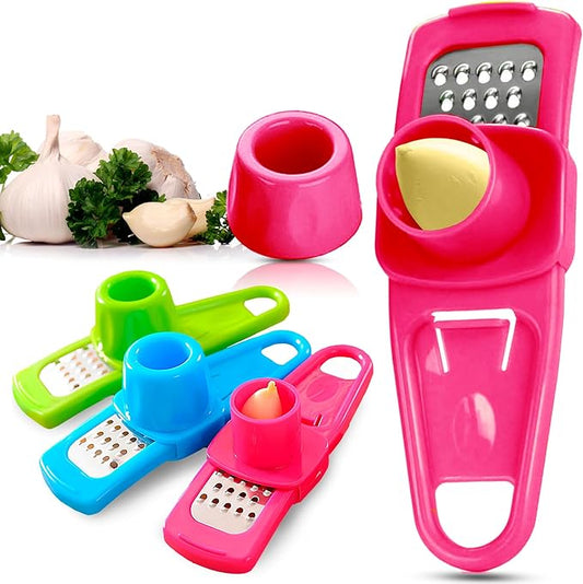 Landkitch-Garlic Grinder-Hand Garlic Grinder-Small Hand Grinder for Garlic-Garlic Slicer-Garlic Mincer-2025 New Hand Press Garlic Chopper-Garlic Press Hand Specialty Tools (Pink)