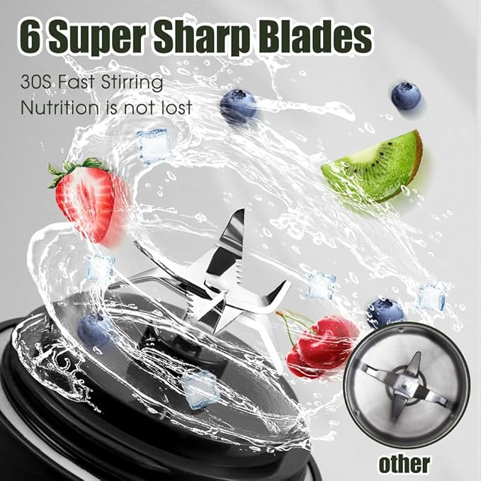 Portable Blender,Personal Blender for Shakes and Smoothies, Waterproof 20 oz BPA Free Juicer Cup for Outdoor ,Home, Gym, Office