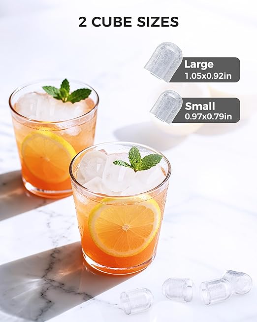 COWSAR Ice Maker Countertop, Portable Ice Makers Countertop, 26.5lbs/24Hrs, 8 Bullet Ice Cubes in 6 Mins, Ice Basket and Scoop, Self Cleaning Mini Ice Machine for Home, Kitchen, Camping