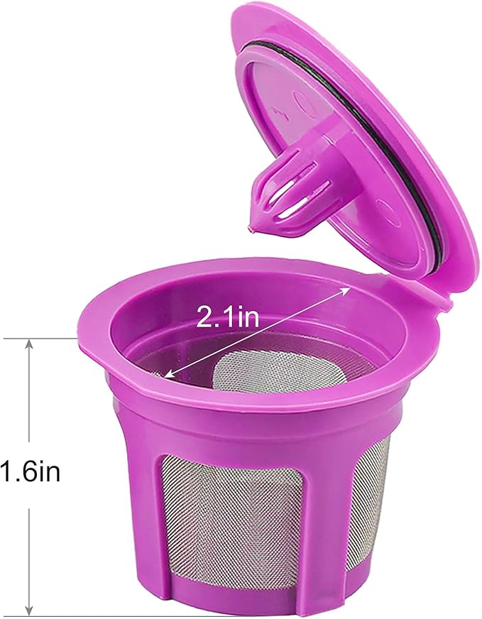 Haetyly 4 Pack Reusable K Cups Coffee Filters, Compatible with Keurig Brewers 1.0 and 2.0Coffee Makers - Universal Kcup Filters